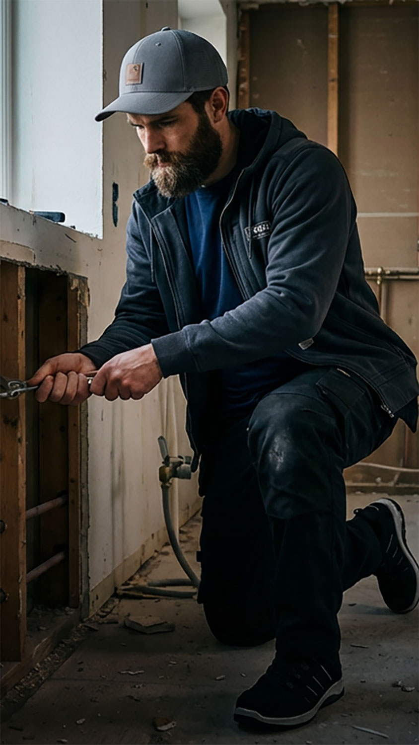 Handwerk im Arbeitsalltag, zweites Motiv der Handwerker-Serie