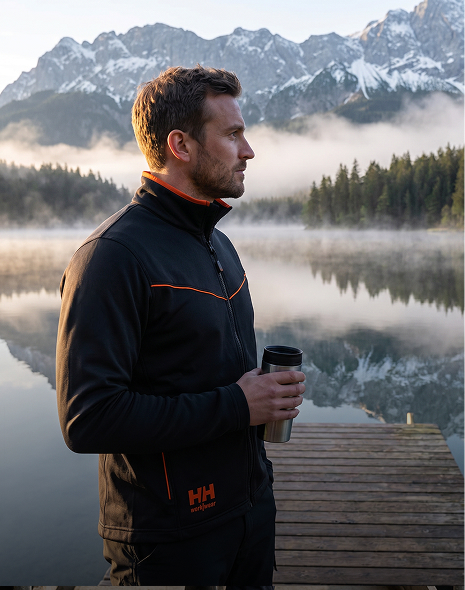 Outdoorbekleidung in einer Berglandschaft